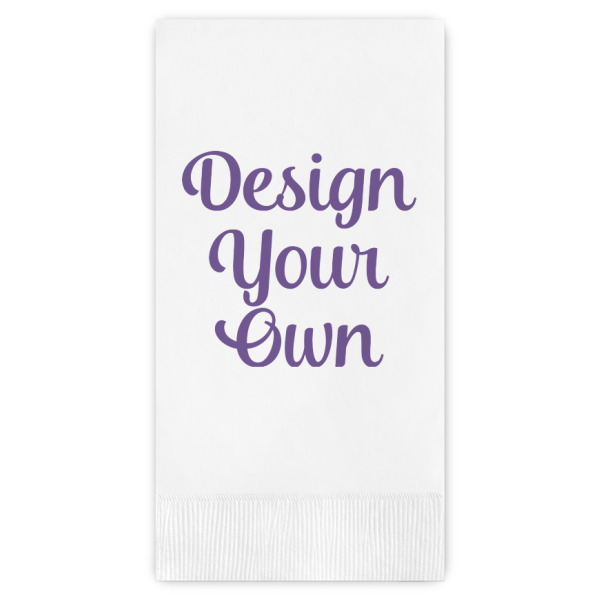Custom Design Your Own Guest Napkins - Full Color - Embossed Edge
