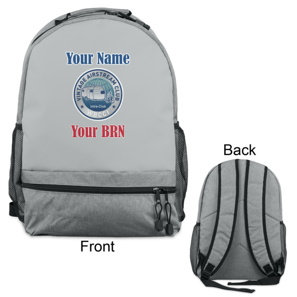 Custom Design - Large Backpack - Gray - Front & Back View