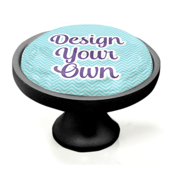 Custom Design - Black Custom Cabinet Knob (Side)