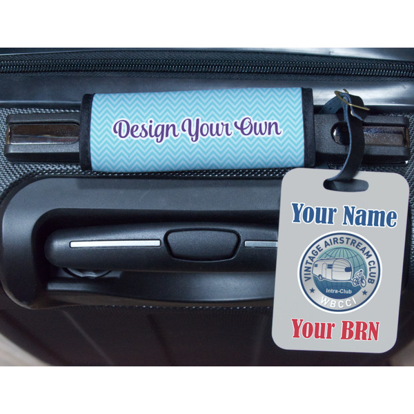 Custom Design - Metal Luggage Tag & Handle Wrap - In Context