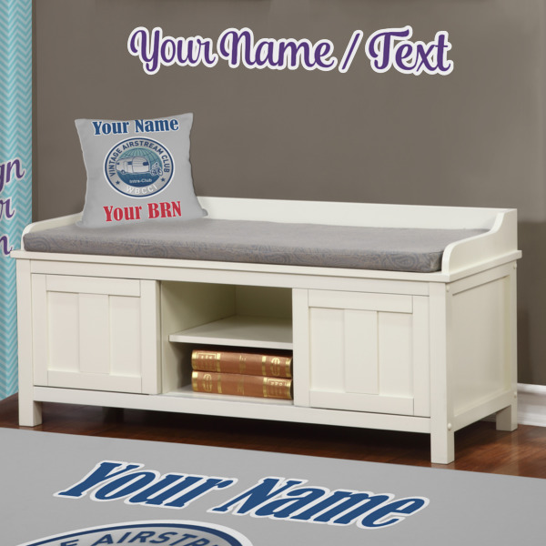 Custom Design - Wall Name Decal Above Storage bench