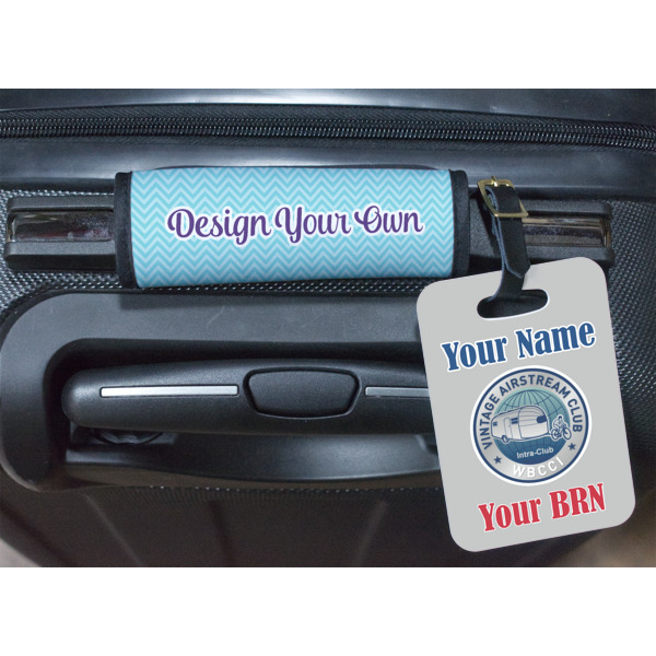 Custom Design - Luggage Wrap & Plastic Rectangular Tag - In Context