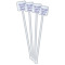 Custom Design - White Plastic Stir Stick - Single Sided - Square - Fan