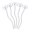 Custom Design - White Plastic 7" Stir Stick - Oval - Fan