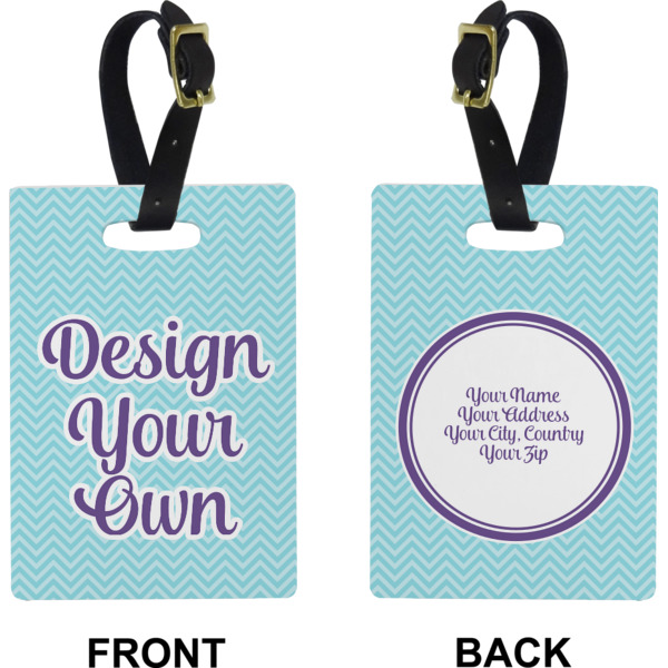 Custom Design - Rectangle Luggage Tag (Front + Back)