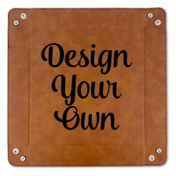 Custom Design - 9" x 9" Leatherette Snap Up Tray - APPROVAL (FLAT)