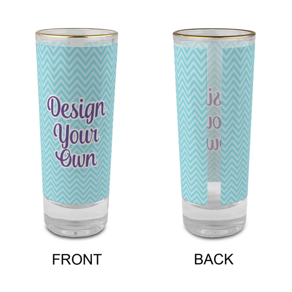 Custom Design - Glass Shot Glass - 2oz - Single - Front & Back