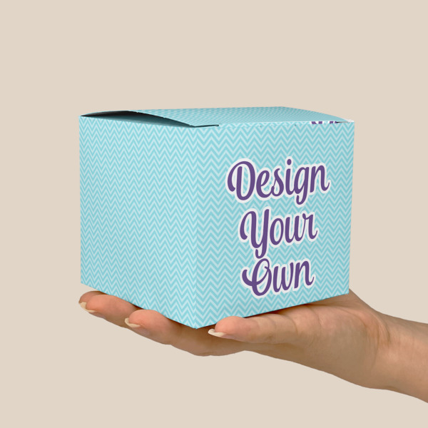 Custom Design - Cube Favor Gift Box - Scale View