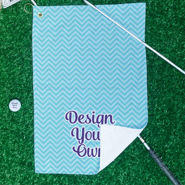 Custom Design - Waffle Weave Golf Towel - In Context