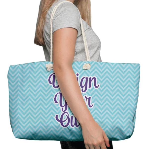 Custom Design - Large Rope Tote Bag - In Context View