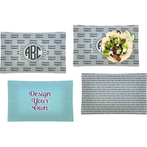 Custom Design Your Own Glass Rectangular Lunch / Dinner Plate - Set of 4