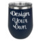 Custom Design - Stainless Wine Tumblers - Navy - Single Sided - Front