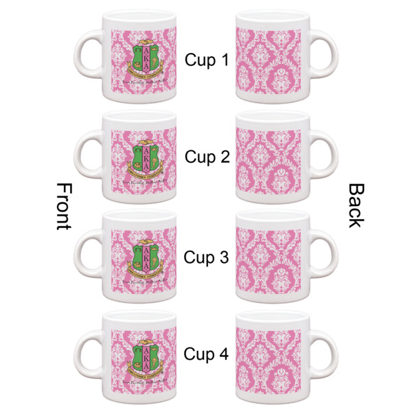 Custom Design - Single Shot Espresso Cup - Set of 4 - Front & Back