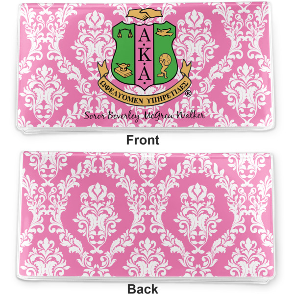 Custom Design - Vinyl Check Book Cover - Front and Back