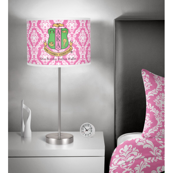 Custom Design - 13" Drum Lampshade - In Room