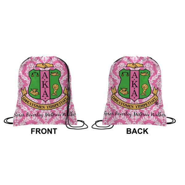 Custom Design - Drawstring Backpack Front & Back Medium