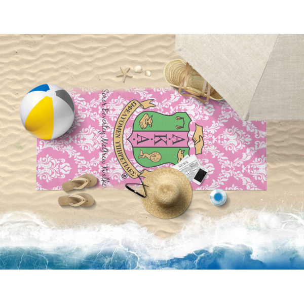 Custom Design - Beach Towel - Lifestyle on Beach