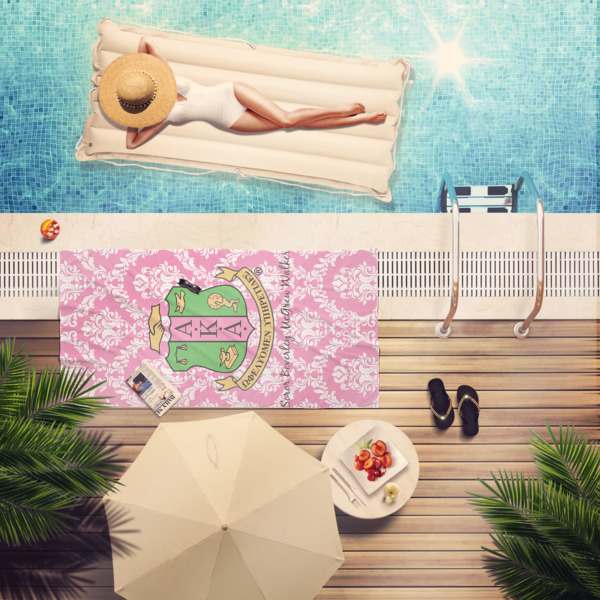 Custom Design - Beach Towel - Lifestyle at Pool