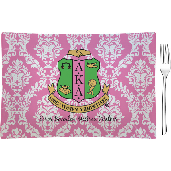 Custom Design Your Own Rectangular Glass Appetizer / Dessert Plate