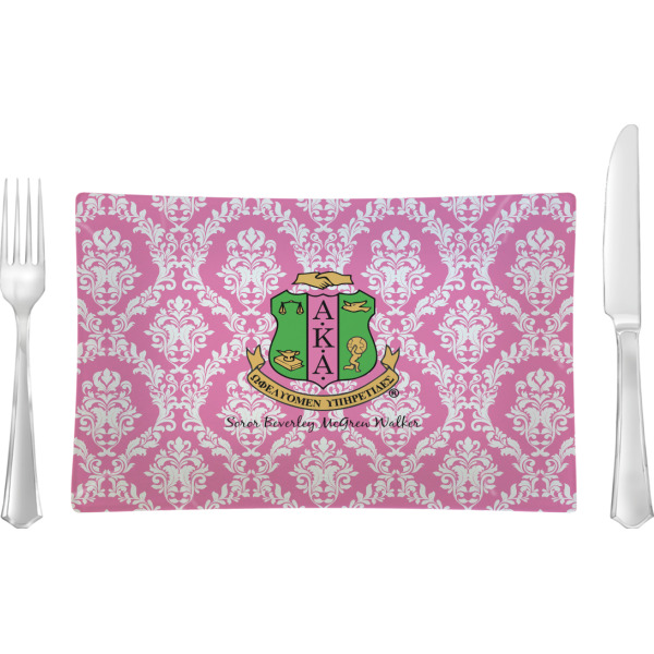 Custom Design Your Own Rectangular Glass Lunch / Dinner Plate