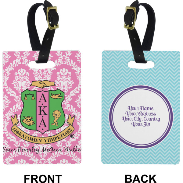 Custom Design - Rectangle Luggage Tag (Front + Back)