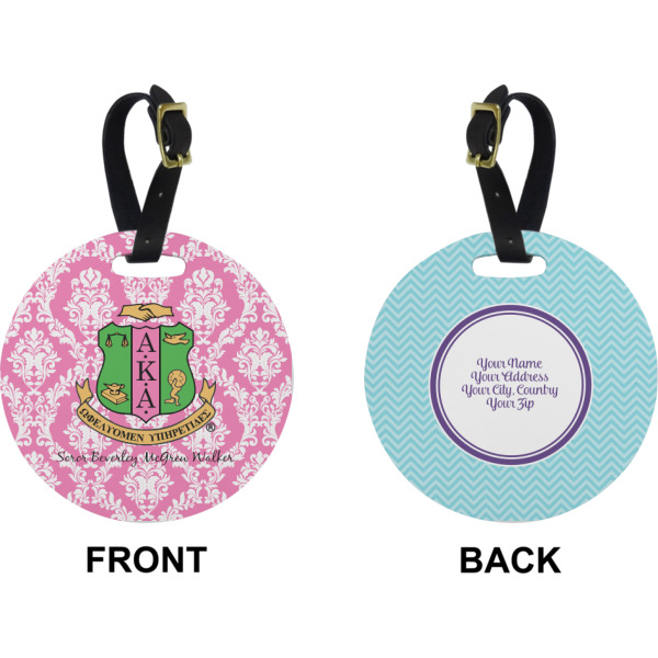 Custom Design - Circle Luggage Tag (Front + Back)