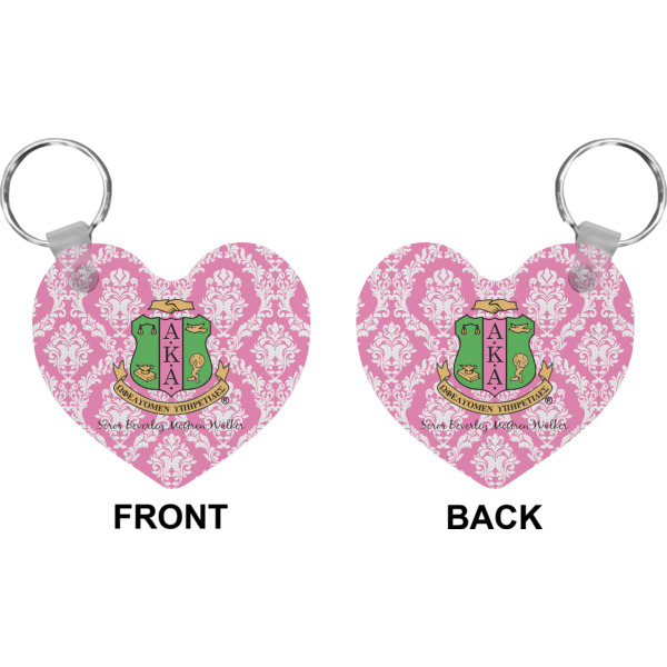 Custom Design - Heart Keychain (Front + Back)