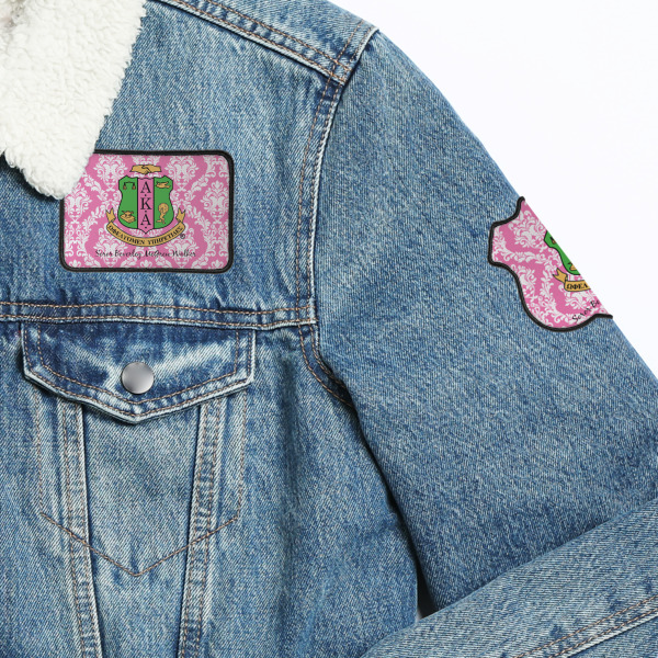 Custom Design - Iron On Patches - On Jacket Closeup