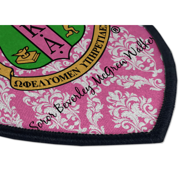 Custom Design - Iron On Patch - Shield - Style B - Closeup