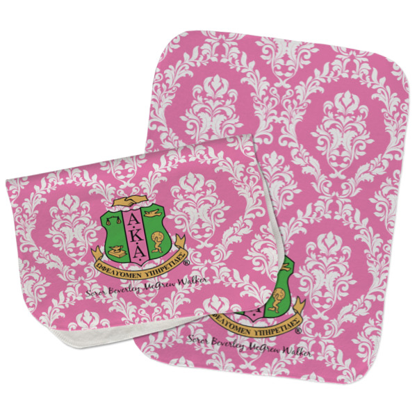 Custom Design - Two Rectangle Burp Cloths - Open & Folded