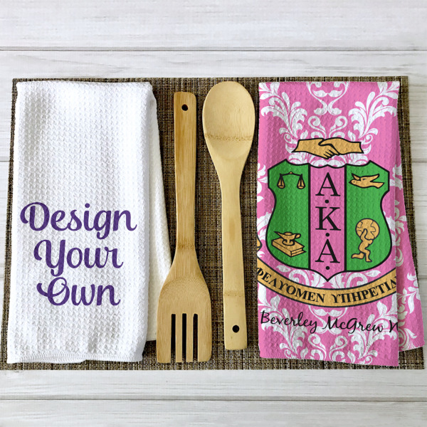 Custom Design - Waffle Weave Towels - 2 Print Styles