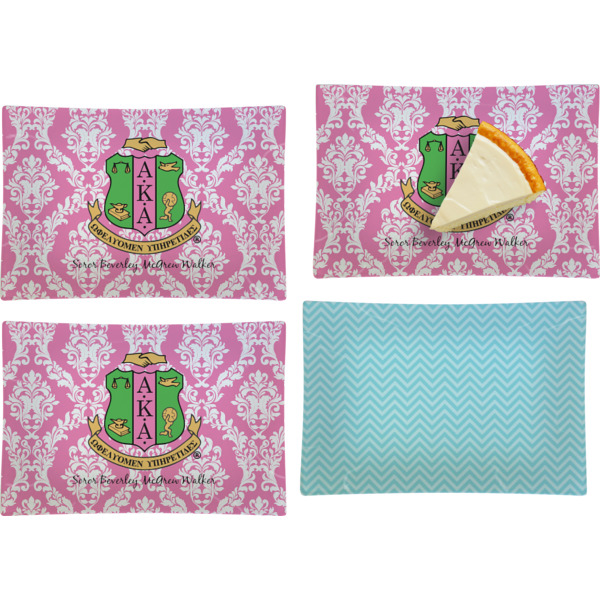 Custom Design - Set of Rectangular Appetizer / Dessert Plates