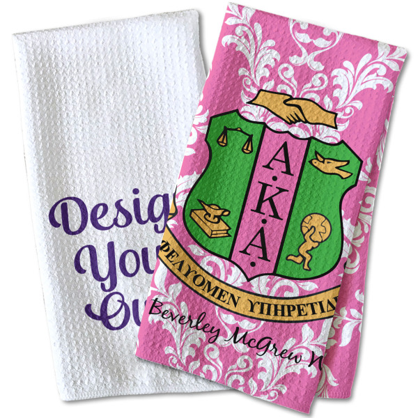 Custom Design - Waffle Weave Towels - Two Print Styles
