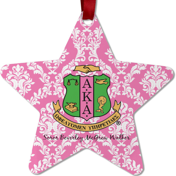 Custom Design - Metal Star Ornament - Front