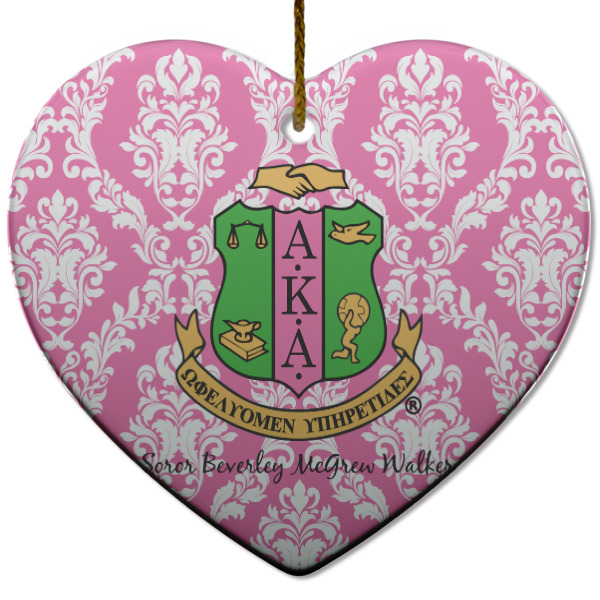 Custom Design - Ceramic Flat Ornament - Heart (Front)