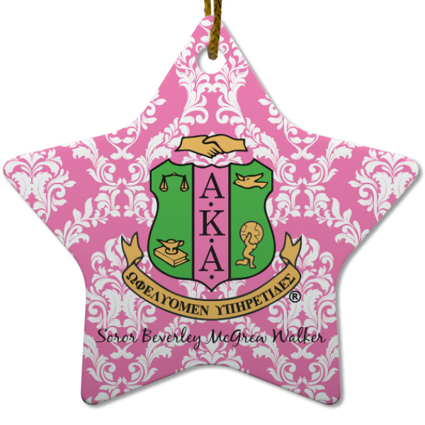 Custom Design - Ceramic Flat Ornament - Star (Front)