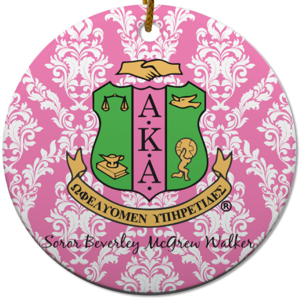 Custom Design - Ceramic Flat Ornament - Circle (Front)