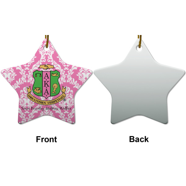 Custom Design - Ceramic Flat Ornament - Star Front & Back (APPROVAL)