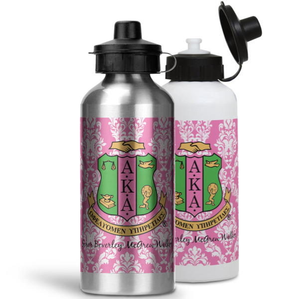 Custom Design - Aluminum Water Bottles - MAIN (white &silver)