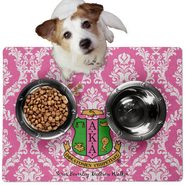 Custom Design - Dog Food Mat - Medium LIFESTYLE