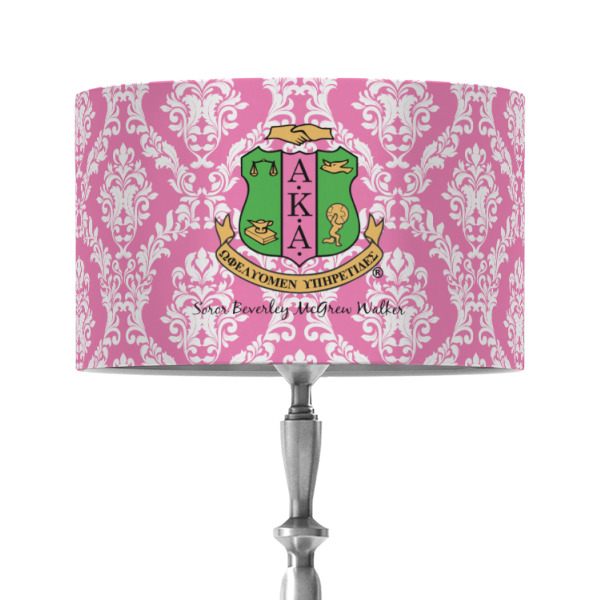 Custom Design - 12" Drum Lampshade - ON STAND (Fabric)