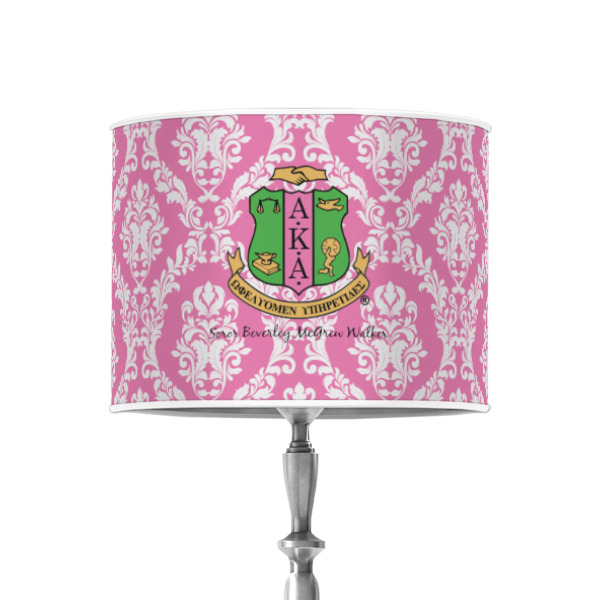 Custom Design - 8" Drum Lampshade - ON STAND (Poly Film)