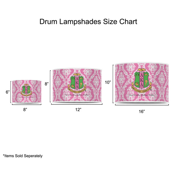 Custom Design - Drum Lampshades - Sizing Chart