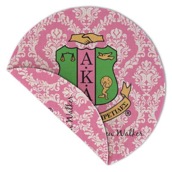 Custom Design - Round Linen Placemats - Front (folded corner double sided)