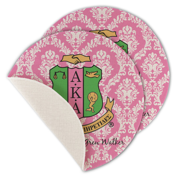 Custom Design - Round Linen Placemats - MAIN (Single Sided)