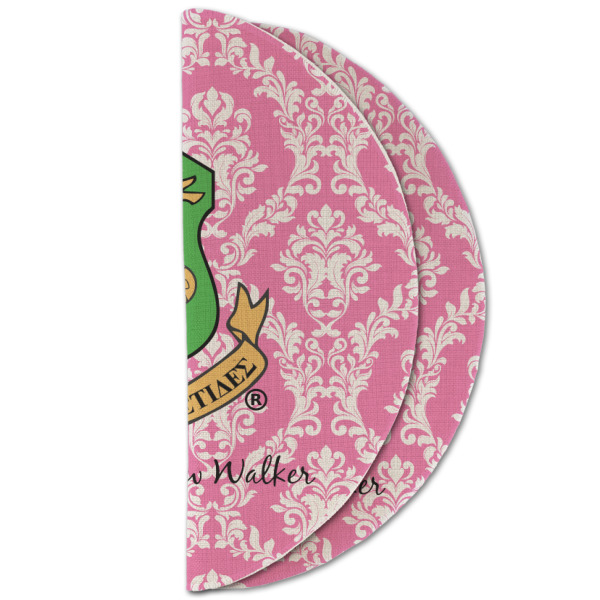 Custom Design - Round Linen Placemats - HALF FOLDED (double sided)