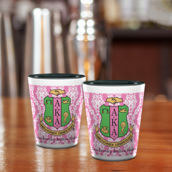 Custom Design - Ceramic Shot Glass - Two Tone - Lifestyle