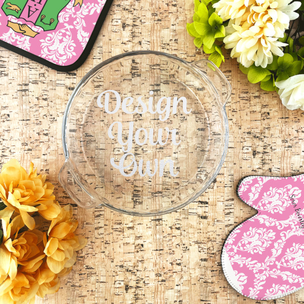 Custom Design - Glass Pie Dish - LIFESTYLE