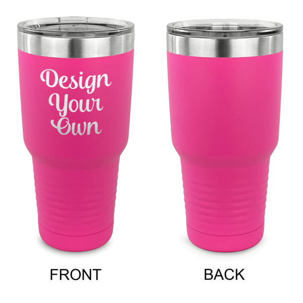 Custom Design - 30 oz Stainless Steel Ringneck Tumblers - Pink - Single Sided - APPROVAL