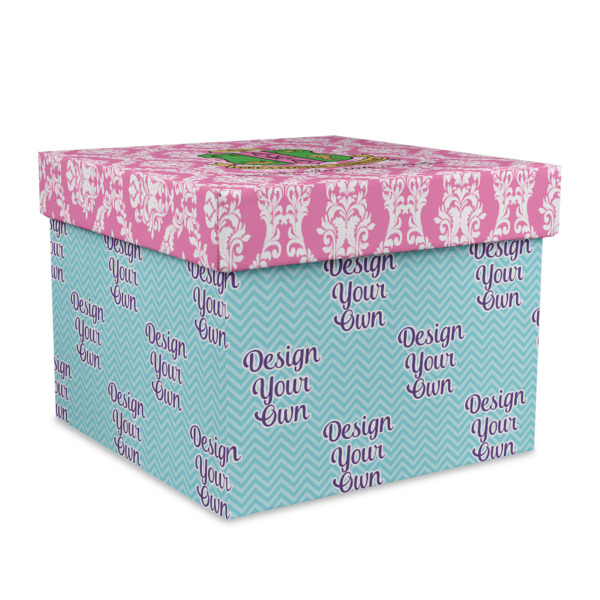 Custom Design Your Own Gift Box with Lid - Canvas Wrapped - X-Large